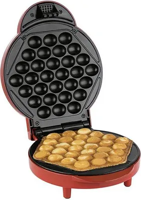 Produktbild von KORONA Bubble Waffeleisen 1000 Watt 41005 18 cm Durchmesser Rutschfest rot