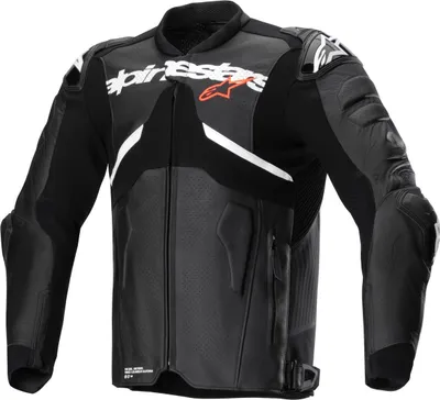 Produktbild von Alpinestars Atem V5 perforierte Motorrad Lederjacke, schwarz/weiß, 56