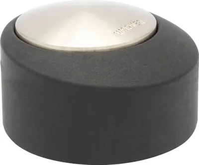 Obrázek produktu pro WAGNER zarážka dveří ŠROUB NEBO LEPIDLO / šroub nebo lepidlo - Ø 50 x 30 mm, kovový vzhled z nerezové oceli, guma - 15518111