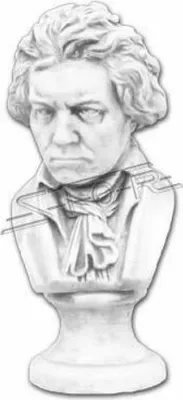 Image de Beethoven Célébrité Buste Figure Sculptures Figures Statues 42cm 319
