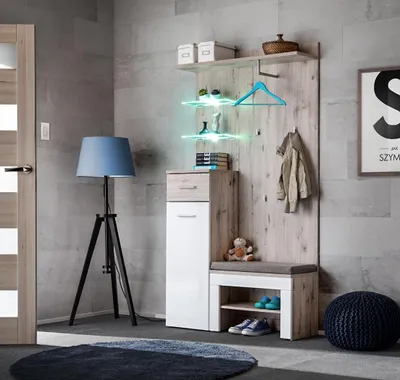 Produktbild von Flurgarderobe Set Luxus Moderne Möbel Design Schuhregal Diele Holz Neu