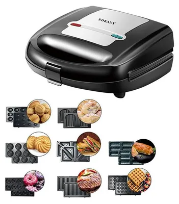 8-in-1 Multifunktionsgerät 750 W, Sandwichmaker, Waffeleisen, Kontaktgrill