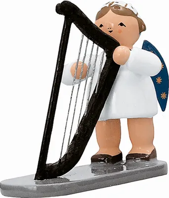 Productafbeelding van Engeltje met harp (5 cm) van KWO