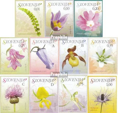 Produktbild von Briefmarken Slowenien 2009 Mi 717-727 (kompl.Ausg.) postfrisch Freimarken: Pflanzen