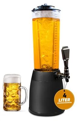 Bierautomat 4 L mit Icecooler 1,3 L, schwarz, Kunststoff