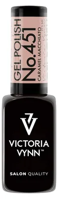 Obrázok produktu pre Victoria Vynn | Gélový lak farba 451 Caramel Macchiato – 8 ml – béžová farba – vysoká krycia schopnosť – hybridný lak