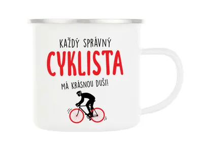 Obrázok produktu pre Plechový hrnček pre správneho cyklistu