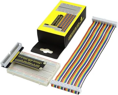 Productafbeelding van GPIO Expansie Kit - Breadboard Adapter - Prototypen Maken - Soldeervrij - 400 Punten - Multicolor
