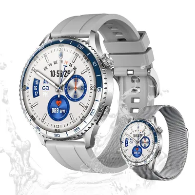 Fur Herren's Telefonfunktion IP67 Wasserdicht Fitness-Tracker Fitnessuhr mit Herzfrequenz-, SpO₂- & Temperaturmessung