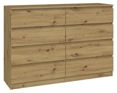 Obrázek produktu pro Topeshop M8 140 ARTISAN, Dub, 8 zásuvka/zásuvek, Dřevotřískové desky, Jednobarevný, Moderní, Dřevotřískové desky