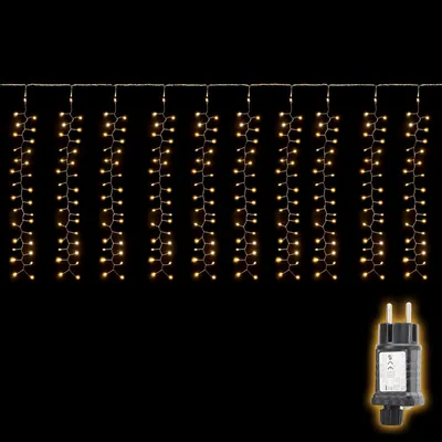 LED-Lichterkette 3x1m, 300 warmweiße LEDs, IP44, 8 Modi, Timer