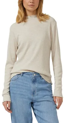 Produktbild von s.Oliver Damen T-Shirt – Langarm, Slim Fit, Gerippter Jersey – Größe 44