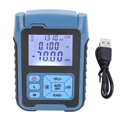 Produktbild von Glasfasermessgerät, Mini-tragbarer Lichtstromkabeltester, hochpräziser, multifunktionaler, wiederaufladbarer 850-1650 nm