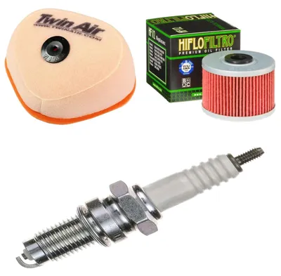 Obrázek produktu pro Servisní sada pro Kawasaki KLX 450 R 2007–2020: vzduchový filtr, olejový filtr, zapalovací svíčka od pamoto –