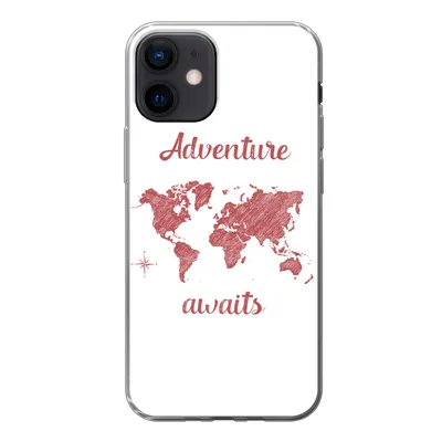 Produktbild von MuchoWow® Handyhülle Schutzhülle Hülle für iPhone 12 Karte - Sprichwörter - Rosa Silikon Softcase Handy Hülle - Schutzhülle