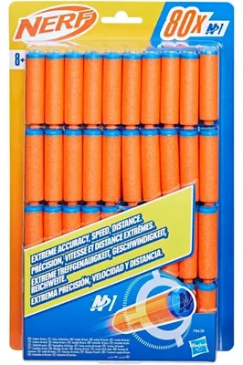 Productafbeelding van Nerf F8638EU4, Reservepatronen, 8 jaar, 80 stuks, Blauw, Oranje