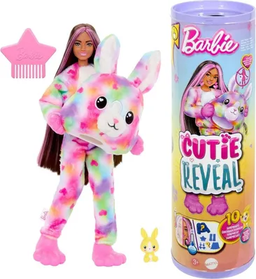 Image de Mattel HRK38 - Barbie Cutie Reveal Barbie Color Dream Series - Lapin