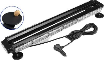 Image de Barre lumineuse stroboscopique, 54 LED, 28 pouces, étanche IP65, 12 V, 7 modes de clignotement