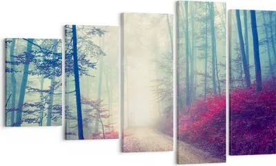 Produktbild von Bild auf Leinwand - Leinwandbild - Wald Baum Natur - 100x60cm - Wand Bild - Wanddeko - Wandbilder - Leinwanddruck - Bilder - Kunstdruck - Wanddekoration - Leinwand bilder - Wandkunst - EG100x60-3667