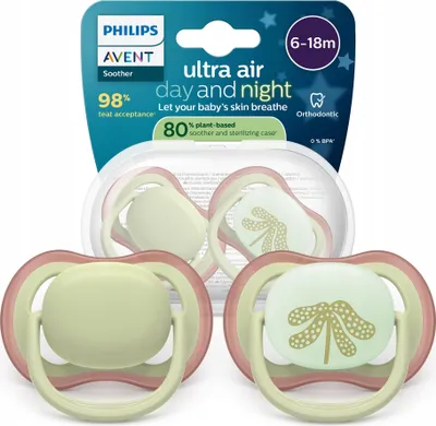 Zdjęcie produktu dla Philips AVENT Smoczek SCF087/18 ultra air dzień i noc