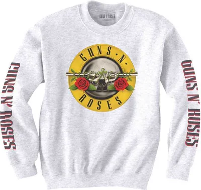 Immagine prodotto di Guns N' Roses - Testo e logo classici Felpa unisex X-Large - Bianco