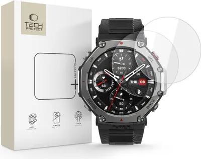 Immagine prodotto di Vetro temperato per Amazfit T-Rex 3 Pro 48 mm, Tech-Protect Glass Fit Plus, 2 pezzi