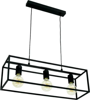 Obrázok produktu pre Moderné čierne stropné svietidlá Loft Horus 2862/Z-B-3 s funkciou nastaviteľnej výšky a päticou E27 pre obývačku a spálňu.