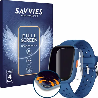Produktbild von 4x Savvies Fullscreen Schutzfolie für Biggerfive BW02 Displayschutz Folie Fullcover Klar Transparent