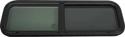 Image de Fenêtre latérale pour caravane - Fenêtre coulissante - 90 x 30 cm - Verre teinté - Avec moustiquaire - Gris foncé