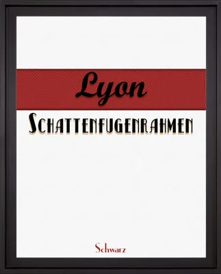 Produktbild von Schattenfugenrahmen Lyon - 60x80 cm, Schwarz Matt Nachbildung