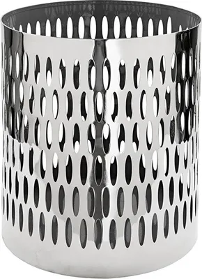 Image de Fink PALMINA, photophore, fer, nickelé , lisse, argenté, H. 32 cm, D. 28 cm Hauteur : 32.00 cm Diamètre : 28.00 cm 147008