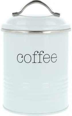 Immagine prodotto di Set da tè in metallo a 3 pezzi con chiusura ermetica - Contenitori per caffè e zucchero dal design vintage (3 pezzi, 1000 ml, grigio)