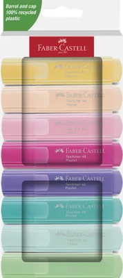 Zdjęcie produktu dla FABER-CASTELL 254658 FABER-CASTELL TL 46 Pastell Textmarker farbsortiert, 8 St.