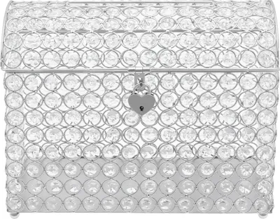 Produktbild von Kartenbox zur Hochzeit - Umschlag- & Geldbox - Glas mit Metallrahmen - 31×16×25 cm - Tischdeko für Hochzeit & Abschlussfeier - Transparent