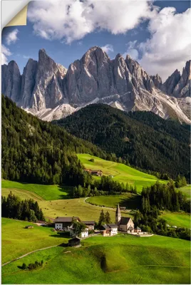 Produktbild von ARTland Wandbild, selbstklebend Sommer in Südtirol in den Dolomiten Größe: 60x90 cm