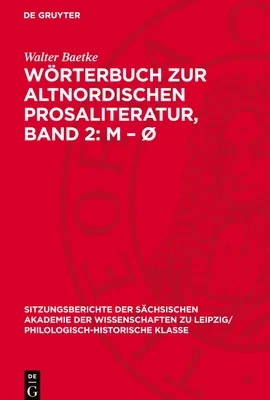 Produktbild von Wörterbuch zur altnordischen Prosaliteratur, Band 2: M - Ø