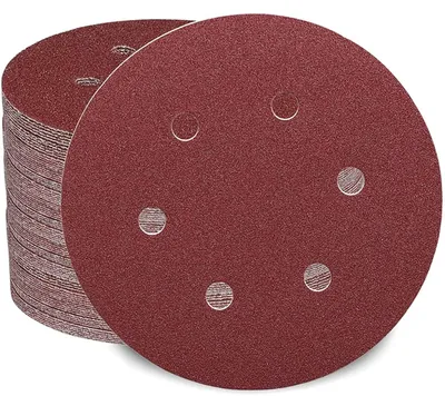 Produktbild von Schleifpapier Set 150mm Klett 100 Stück 6 Loch Körnungen 40-1000 für Exzenterschleifer