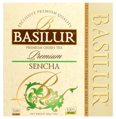 Obrázok produktu pre Zelený čaj Basilur Premium Sencha - 100 ks po 2 g