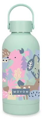 Edelstahl-Trinkflasche 350 ml, grün, doppelwandig, 6,5x18,5 cm