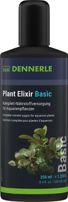 Produktbild von Dennerle Plant Elixir Basic, 250 ml - Komplett-Nährstoffversorgung für Aquarienpflanzen, Universaldünger für sattgrüne Blätter
