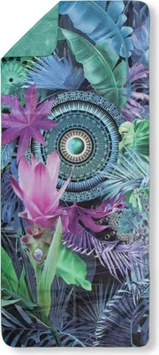 Imagen del producto de Toalla deportiva HIP, 75x180 cm, diseño de mandalas, hojas y flores
