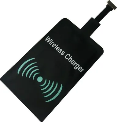 Obrázok produktu pre Adaptér Qi – prijímač bezdrôtovej nabíjačky pre Micro-USB – čierny