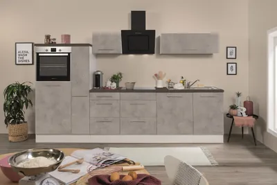 Produktbild von Küche Küchenzeile Küchenblock  Beton Amanda 310 cm Respekta Premium