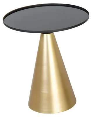 Image de Elégante table d'appoint en bois doré au design intemporel