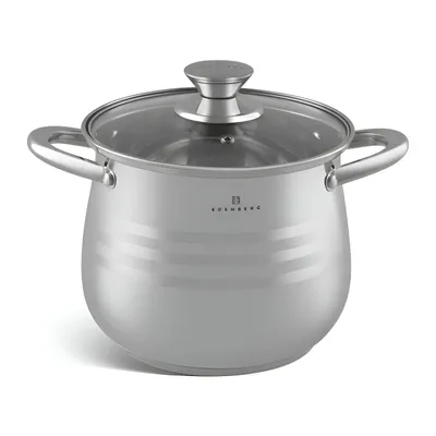 Produktbild von EDENBERG Edelstahl Kochtopf 4L mit Glasdeckel - EB-532