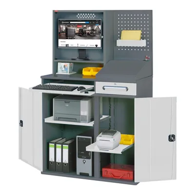 Produktbild von STIER Computerschrank Premium stationär BxTxH 1100x520x1770 mm