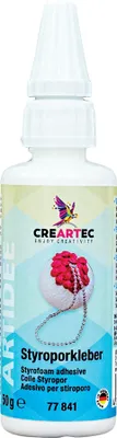 Produktbild von CREARTEC Styroporkleber - 50g - mit schneller Haftung - zum einfachen Verkleben von Styropor