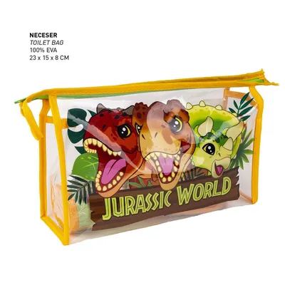 Productafbeelding van Reistoilettasett voor kinderen, Jurassic Park, 4-delig, oranje