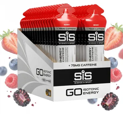 Produktbild von SIS GO Energy + Caffeine Gels (30x60ml) Berry - Energie & Ausdauer - Energie-Gel