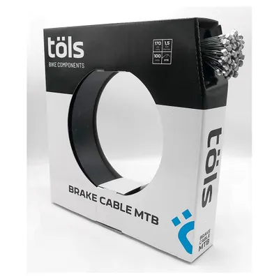 Zdjęcie produktu dla Linki hamulcowe Tols do rowerów MTB, 100 sztuk, czarno-białe, jeden rozmiar